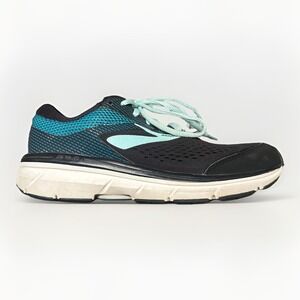 Men's Brooks Dyad 10 Black Blue Running Sneakers Sz 8 Wide (D)